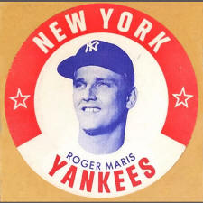 1964 Sport Heroes Roger Maris Sticker