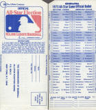 1973 All Star Game Official Ballot