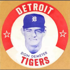 1964 Sport Heroes Don Demeter Sticker