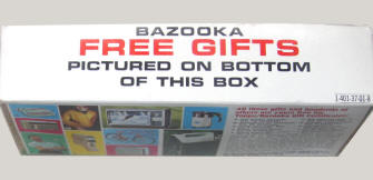 1968 Topps Bazooka vending box Free Gift Panel