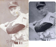 Mickey Mantle Exhibit card and House of Jazz card