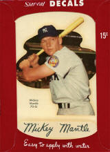 1952 Star-Cal Type 1 Mickey Mantle 70-G Decal