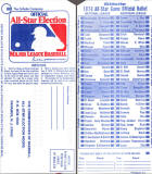 1978 All Star Game Official Ballot