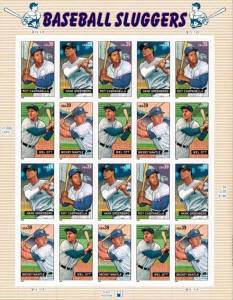  2006 USPS Baseball Sluggers Stamps panel