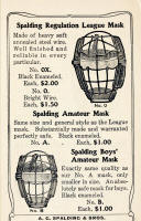 1907 Spalding Catchers Masks