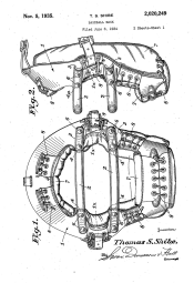 1935 Spalding Two Piece Eye Bars Catchers Mask Patent