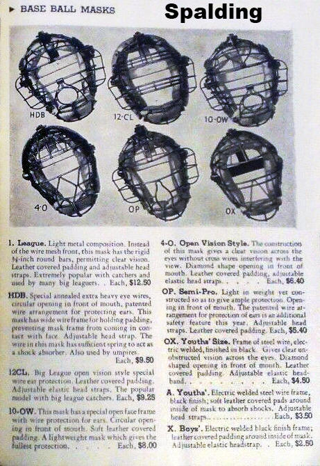 Steel Wire and Leather Catcher's Masks by Wilson c.1930