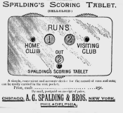 1890 Spalding Celluloid Scoring Tablet No. 2