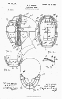 1899 catchers mask patent adjustable side pads