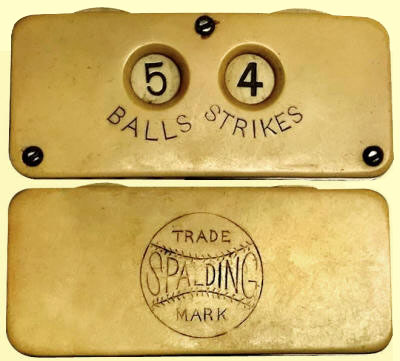 1887 Spalding Celluloid Umpire Baseball Indicator