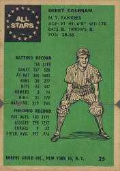 1955 Robert Gould All Star Statue Baseball Card