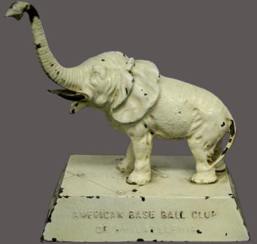 911 Philadelphia Athletics World Champion White Elephant Figural Hotel Astor Dinner Favor