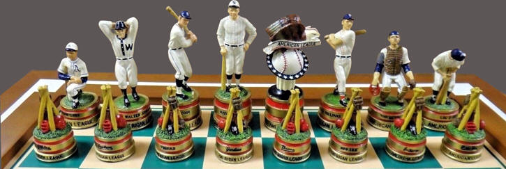 Danbury Mint American League Baseball Chess Pieces