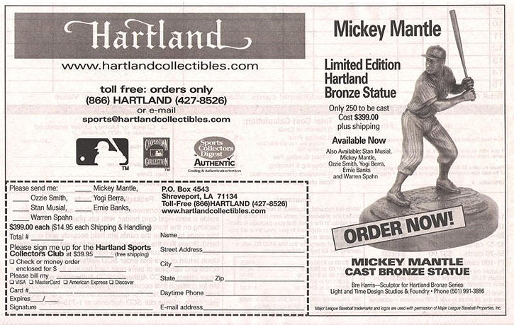 Hartland Collectibles Limited Bronze Statues Advertiment