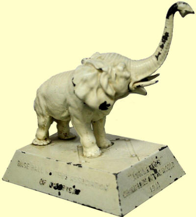1911 Philadelphia Athletics World Champion White Elephant Figural Favor