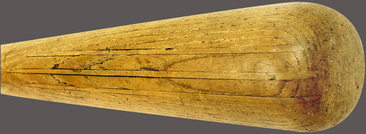 3 hickory strips or "splines" inserted into groves on back of barrel