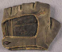 Fingerless style 19th Century baseball glove
