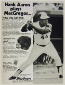 1974 MacGragor Baseball Glove ad Hank Aron 