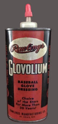1950's Glovolium baseball Glove tin