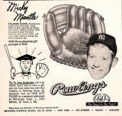 1958 Rawlings Mickey Mantle Ad