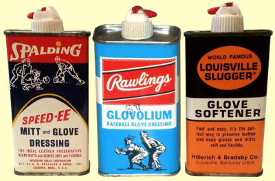 Vintage baseball glove oil dressing softener