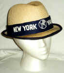 1970's New York Yankees Souvenir Straw Hat with Celluloid Batter