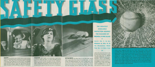 1934 Chicago World's Fair Safety Glass Exhibit Promotional Brochure 