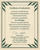 The Score Board Inc. Certificate of Authenticity