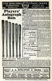 1908 Spalding Player Autograph Bats