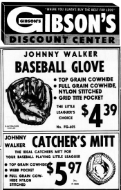 1965 Johnny Walker Baseball Glove ad
