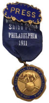 1911 World Series Shibe Park American Base Ball Club Philadelphia Athletics Press Pin