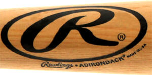 1998 - 2001 Rawlings Adirondack Baseball Bat Label