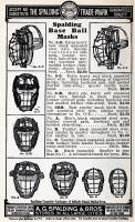 1911 Spalding Guide Catchers Mask Advertising