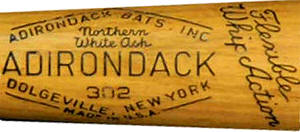 1958-1960 Adirondack Baseball Bat Label