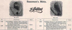1900 Spalding Baseman's Mitts