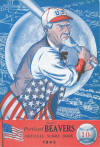 1945 Portland Beavers Official Score Book Patriotic War-Time Uncle Sam Cover