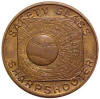 1934 Chicago World's Fair Safety Glass Exhibit Baseball Sharpshooter Lucky Coin