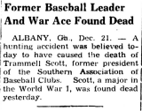 Trammel Scott Found Dead Dec. 20, 1942