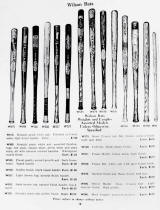 1919 Wilson baseball bat Catalog listings