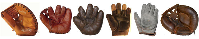 baseball gloves through the years