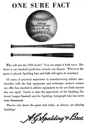 1939 Spalding Baseball Bat ad
