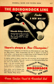 1947 Adirondack Baseball Bat ad