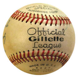 1964 Official Gillette League World Series Special Premium Baseball