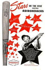 1949 Adirondack Baseball Bat ad