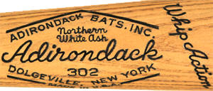 1961-1967 Adirondack Baseball Bat Label