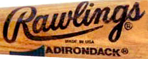 1990-1997 Rawlings Adirondack Baseball Bat Label