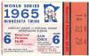 1965 World Series Ticket Stub
