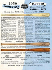 1950 Louisville Slugger Baseball Bats