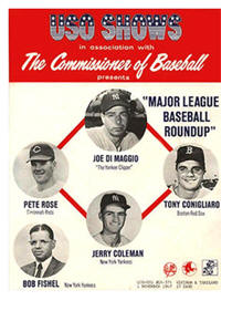  1967 USO Shows Major League Baseball Roundup Tour Flyer