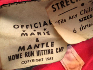 Home Run Hitting Cap 1961 Copyrigt